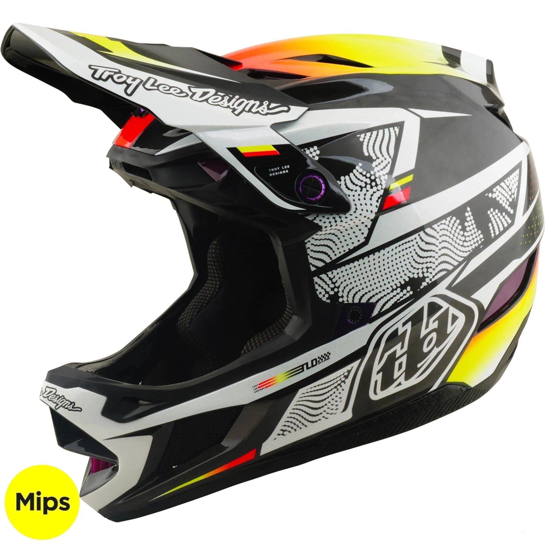 TLD D4 Carbon Helmet Lined up black - Ultra Light MIPS Downhill