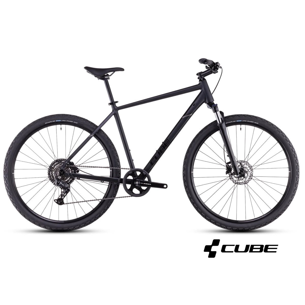 crossbike damen schwarz CUBE Nature ONE black´n´black – Vielseitiges Trekkingrad – Evelostore