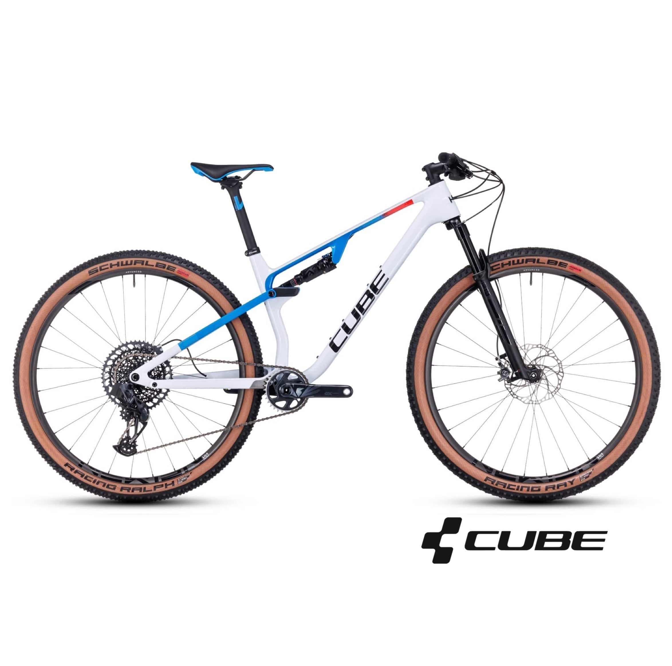 CUBE AMS ZERO99 C:68X SLX 29 Mountain Bike – Carbon Full Suspension Performance