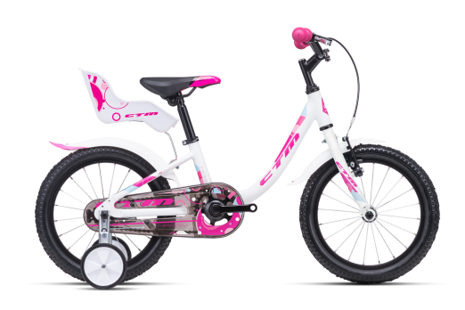 CTM MARRY 16 bērnu velosipēds - balts/rozā
