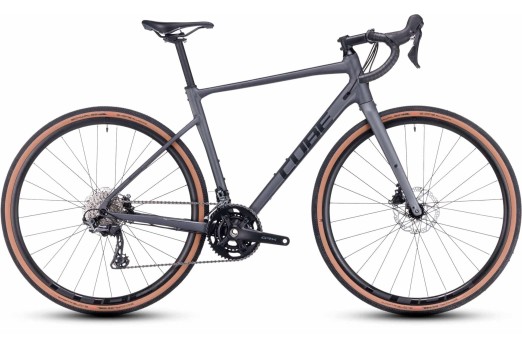 CUBE NUROAD RACE gravel velosipēds - grey/black - 2024