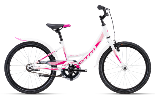CTM MAGGIE 1.0 20 bērnu velosipēds - balts/rozā 2024
