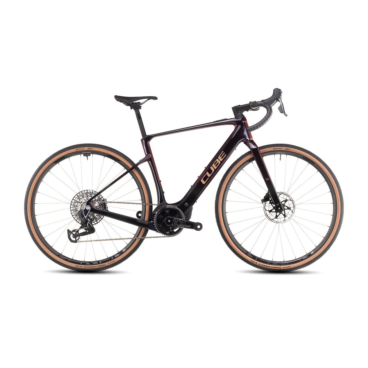 CUBE NUROAD HYBRID C:62 SLT 400X elektro velosipēds - solareclipse/bronze 2024