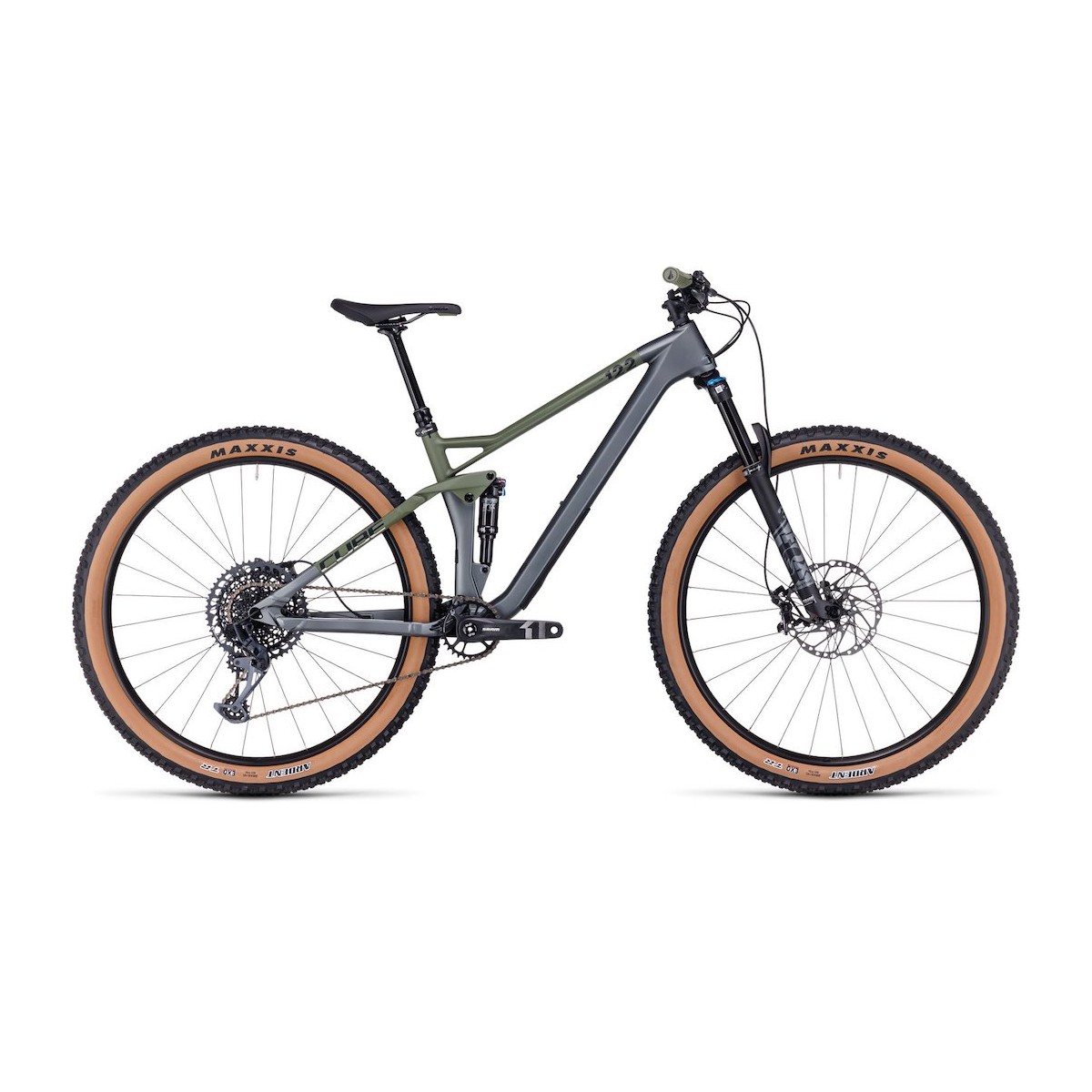 CUBE STEREO ONE22 HPC TM full suspension bike - flashgrey/olive 2024