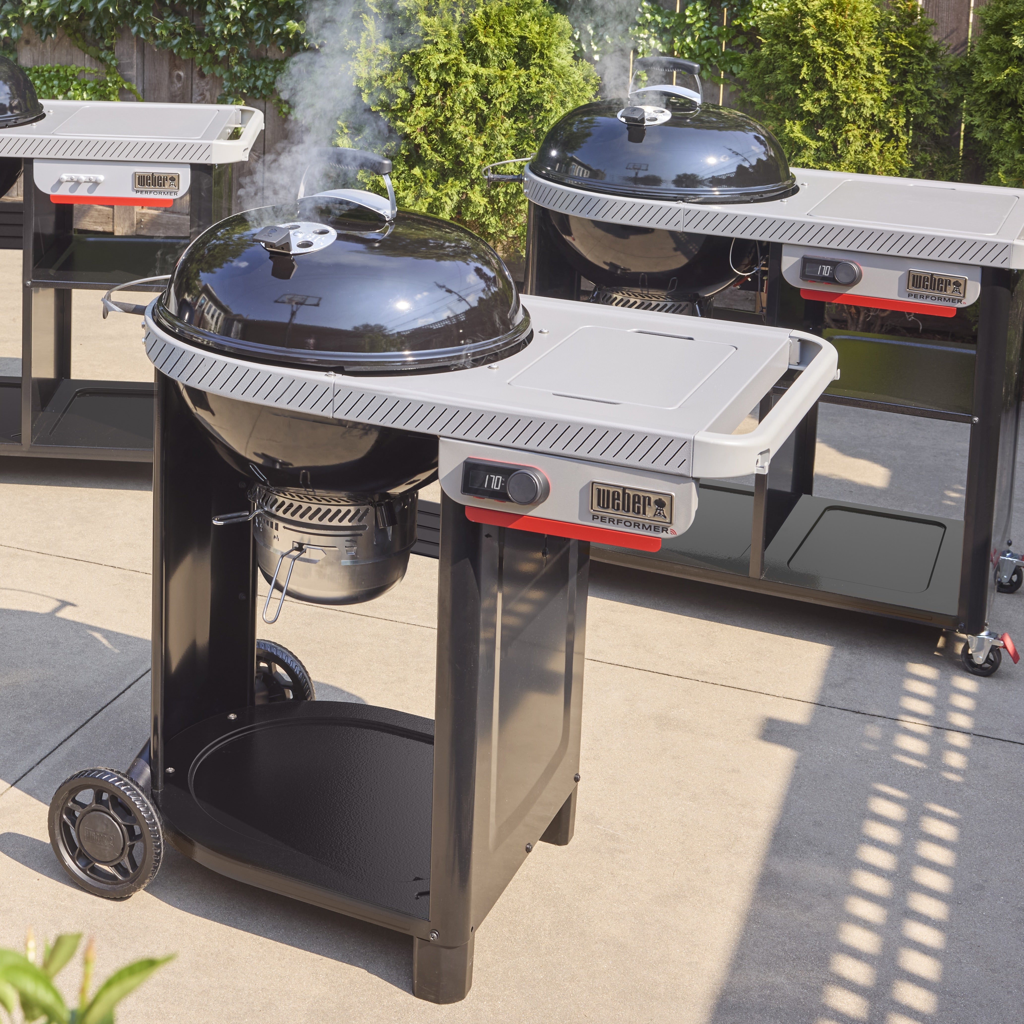 WEBER PERFORMER™ PREMIUM SMART 57 cm Charcoal Grill, 1501631 - WEBER - Evelostore