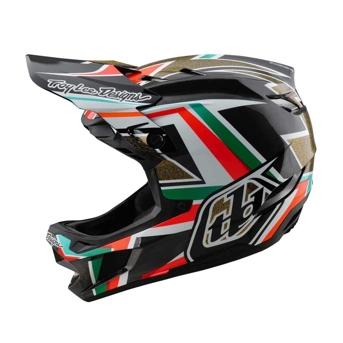 TROY LEE DESIGNS Cadres de Casque D4 Carbon MIPS - Noir/Or, 13926200