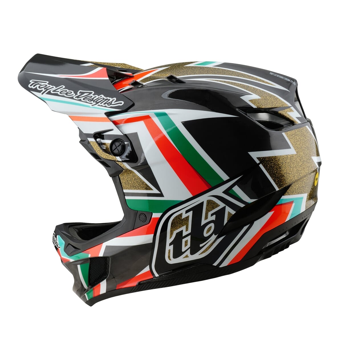 TROY LEE DESIGNS Cadres de Casque D4 Carbon MIPS - Noir/Or, 13926200