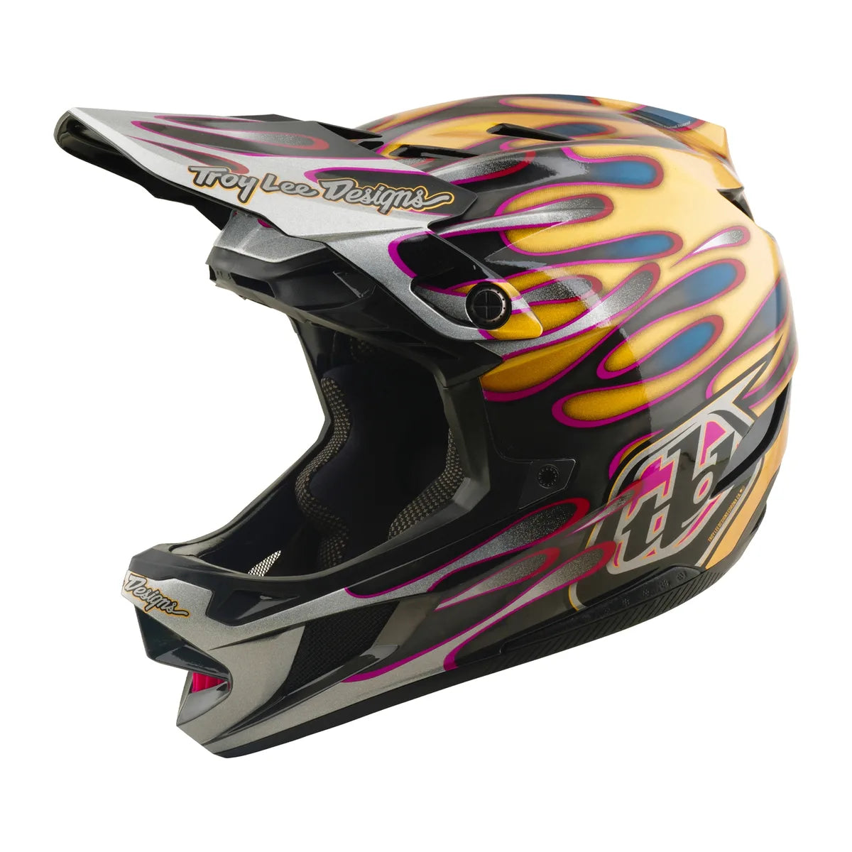 Casco TROY LEE DESIGNS D4 Carbon MIPS - Overspray - Oro/Negro, 13903000