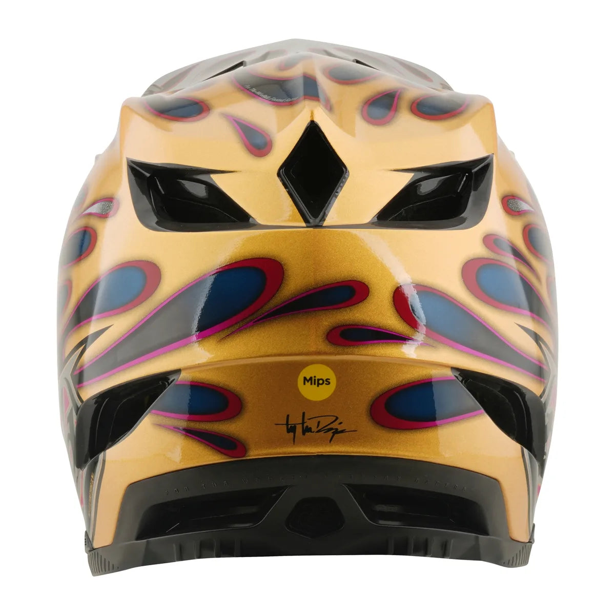 Casco TROY LEE DESIGNS D4 Carbon MIPS - Overspray - Oro/Negro, 13903000