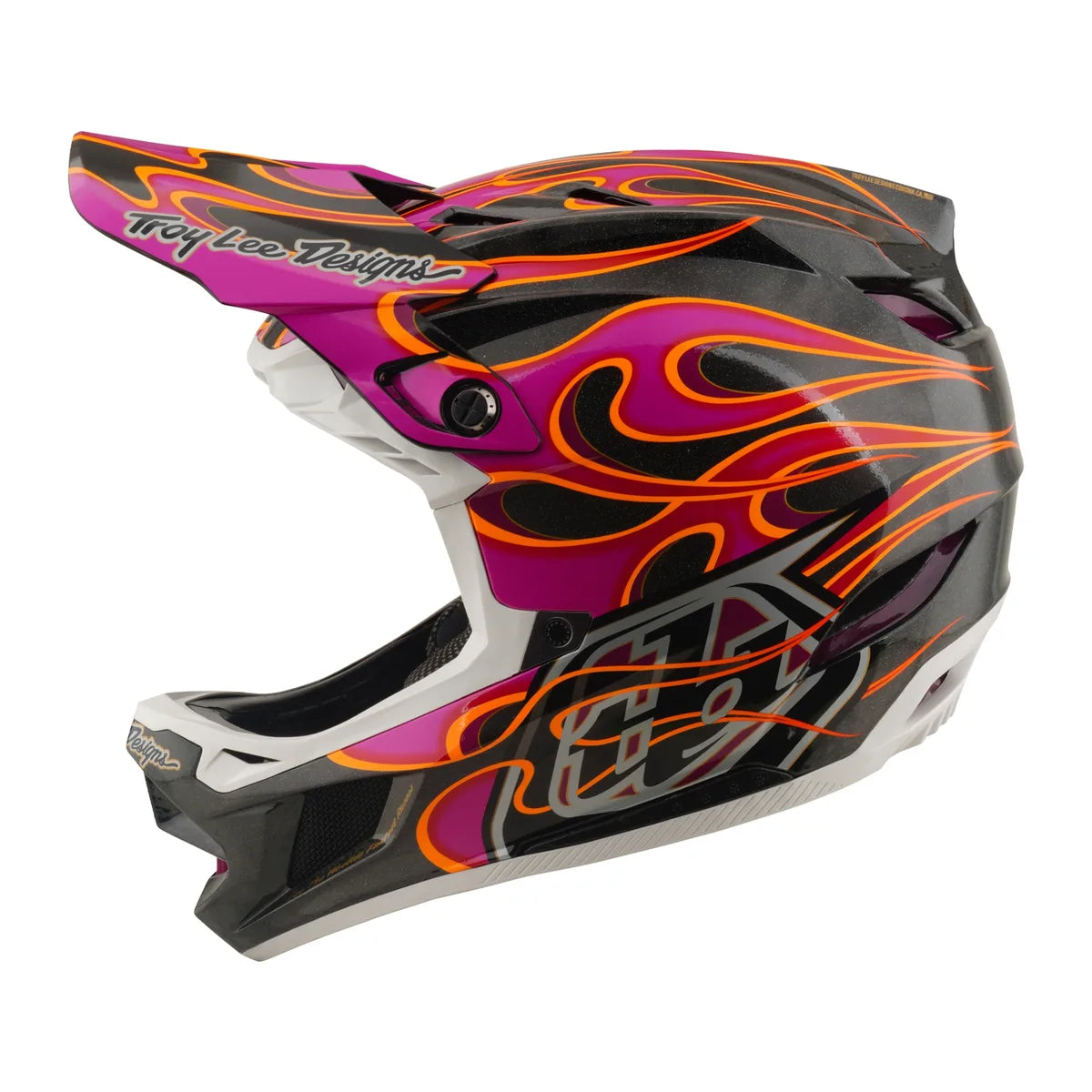 Casque TROY LEE DESIGNS D4 Carbon MIPS Torched - Carbone/Magenta, 13921201