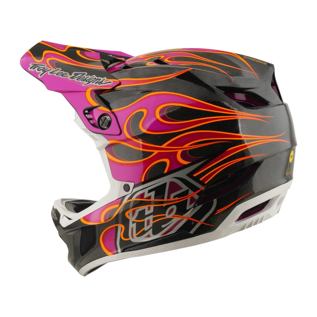 Casque TROY LEE DESIGNS D4 Carbon MIPS Torched - Carbone/Magenta, 13921201