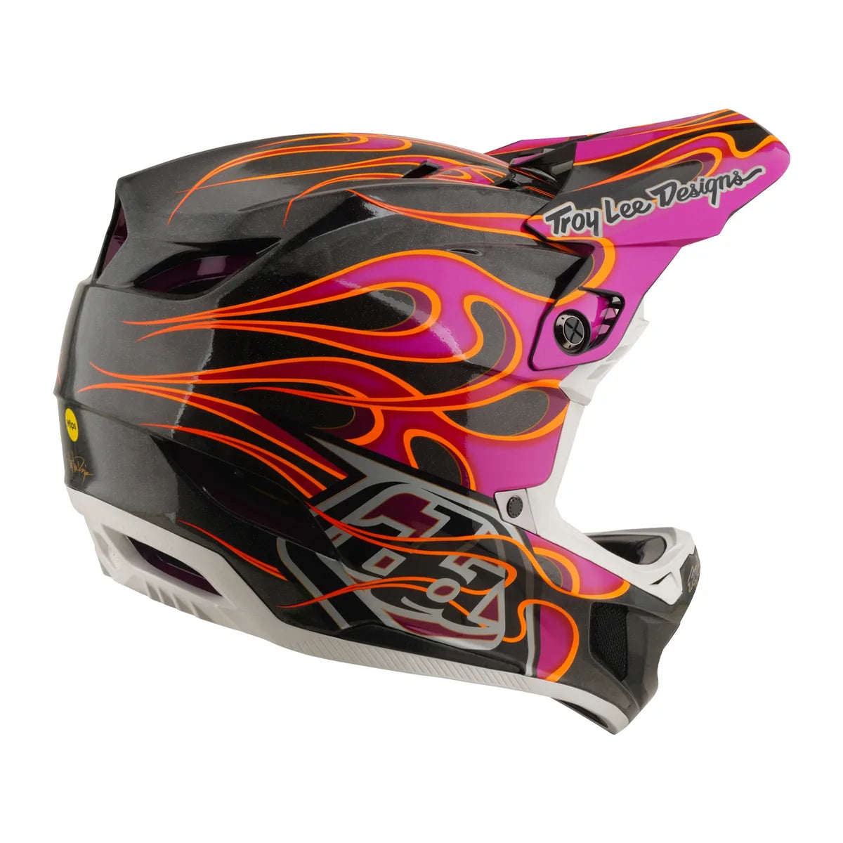 Casque TROY LEE DESIGNS D4 Carbon MIPS Torched - Carbone/Magenta, 13921201