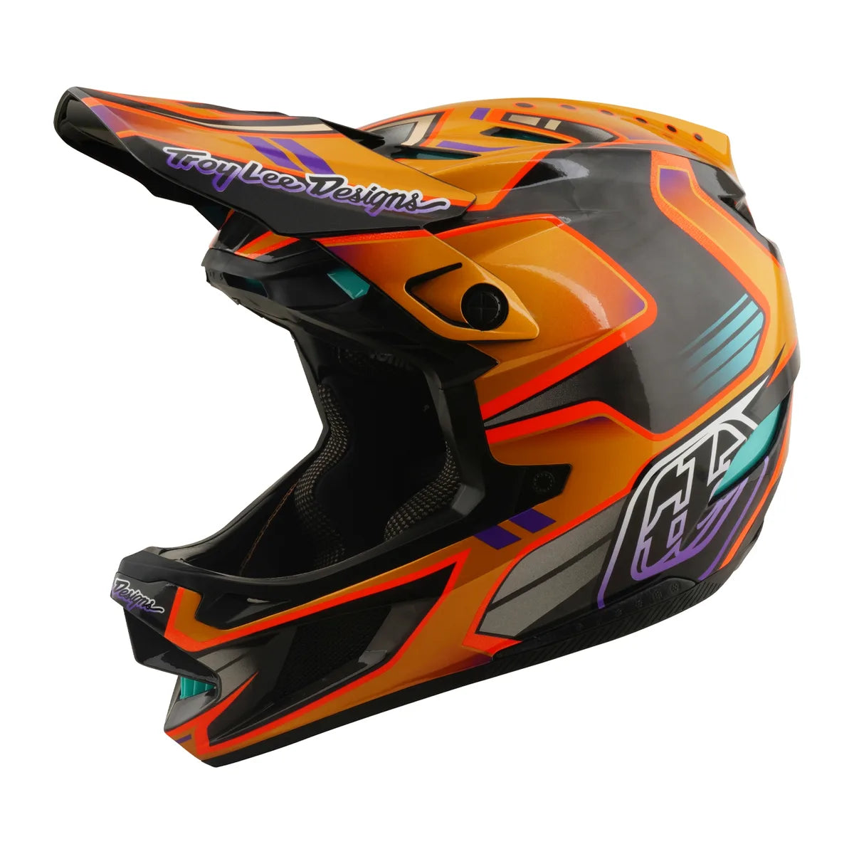 TROY LEE DESIGNS D4 Carbon MIPS Helm - Crest Gold, 13901700