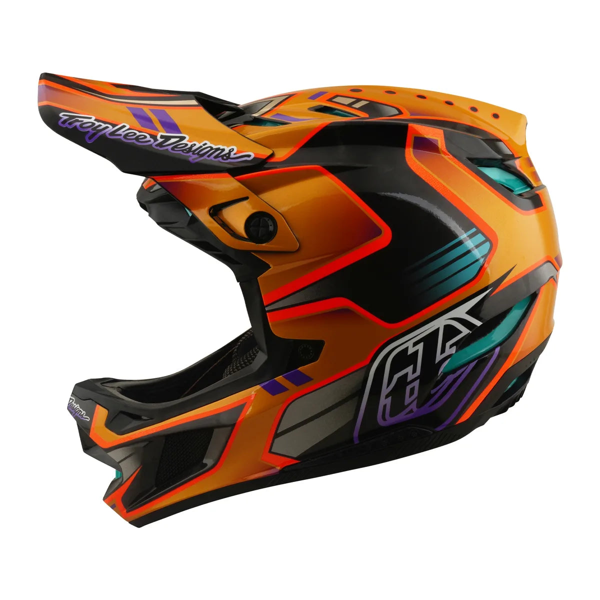 TROY LEE DESIGNS D4 Carbon MIPS Helm - Crest Gold, 13901700