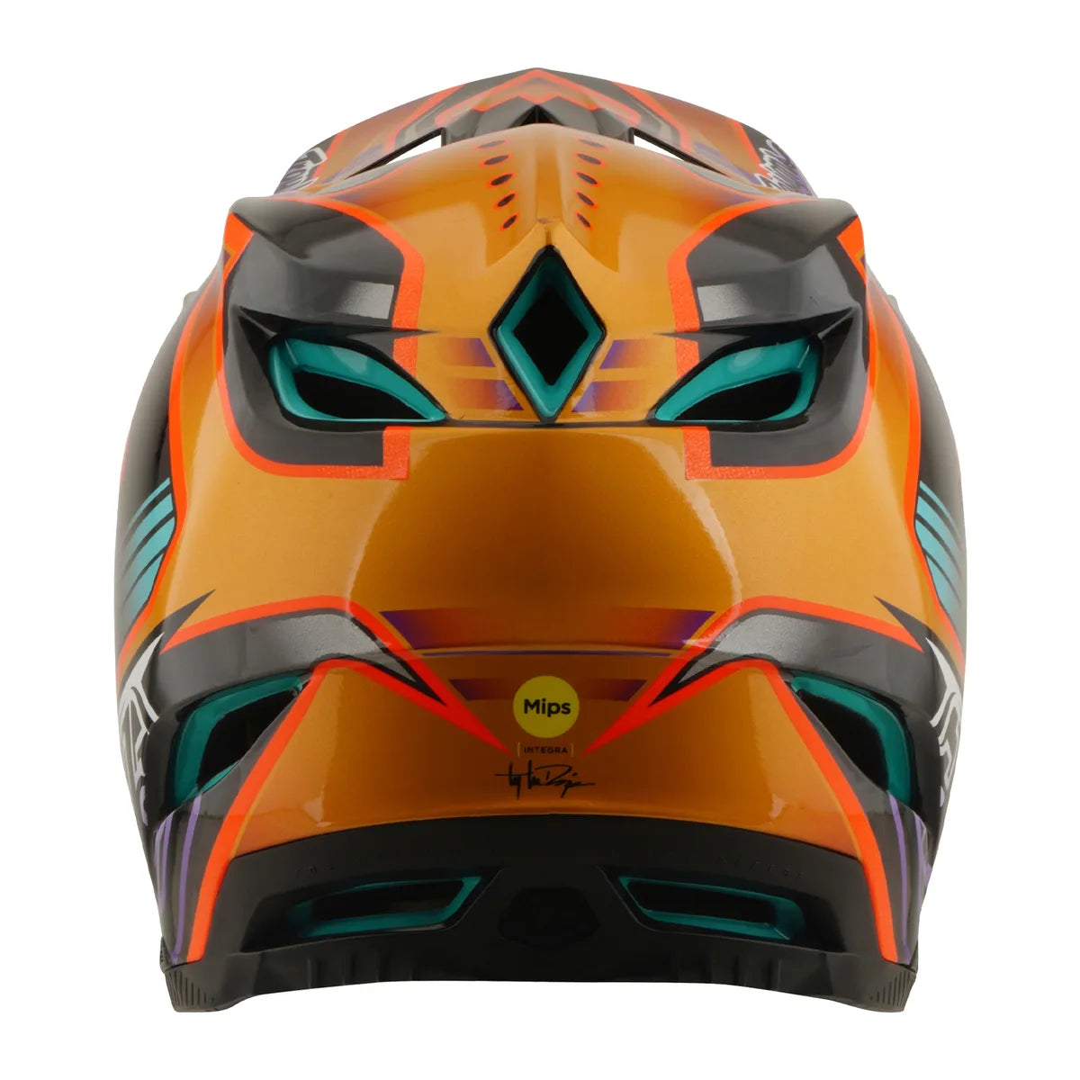 TROY LEE DESIGNS D4 Carbon MIPS Helm - Crest Gold, 13901700