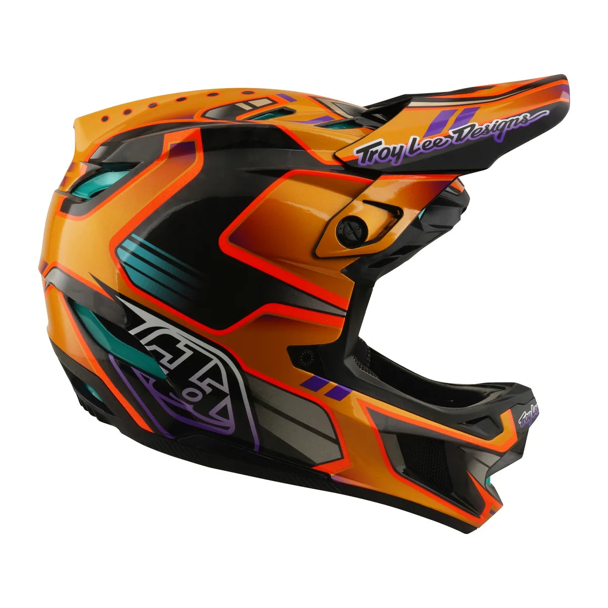 TROY LEE DESIGNS D4 Carbon MIPS Helm - Crest Gold, 13901700
