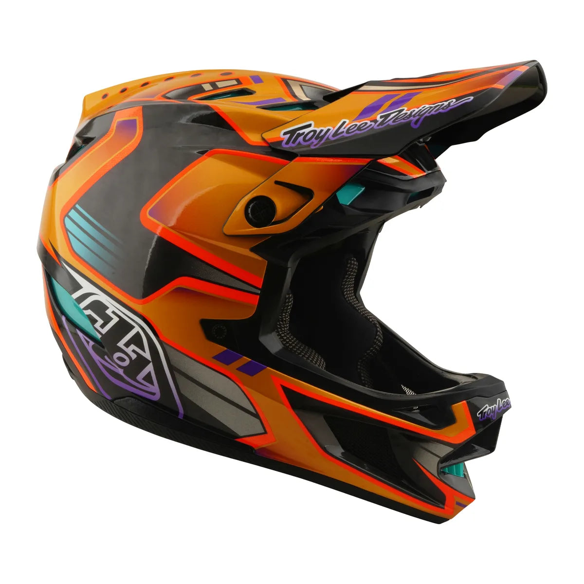 TROY LEE DESIGNS D4 Carbon MIPS Helm - Crest Gold, 13901700