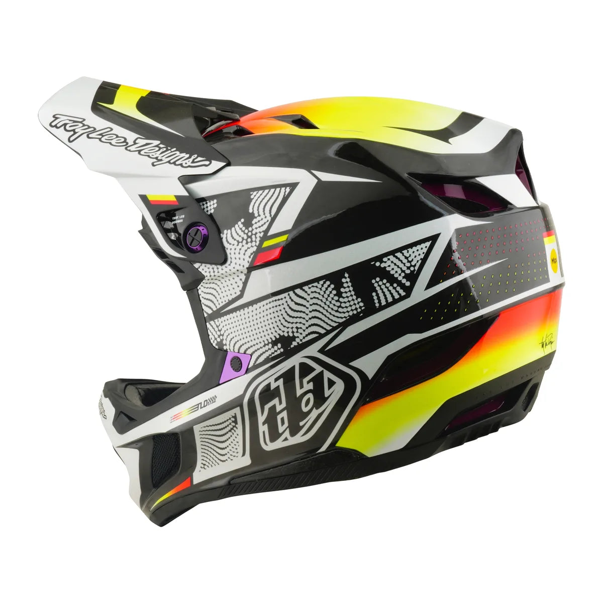 TROY LEE DESIGNS D4 Carbon MIPS šalmas – Juodas su pamušalu, 13902500