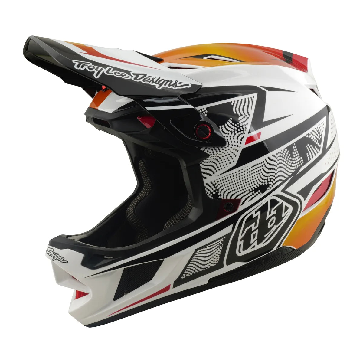 TROY LEE DESIGNS D4 Komposiit MIPS Kiiver - Lined Up Valge, 14002500