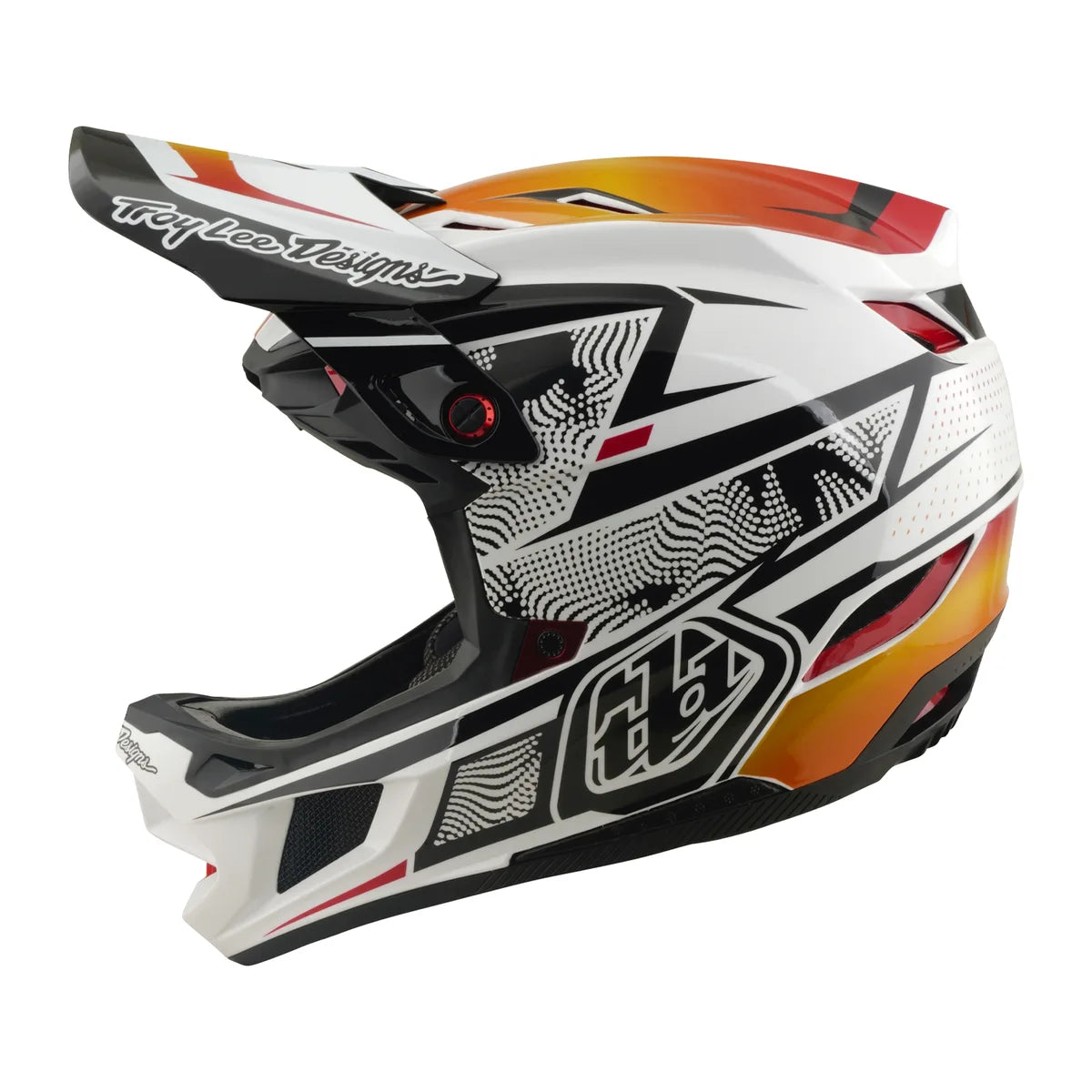TROY LEE DESIGNS D4 Komposiit MIPS Kiiver - Lined Up Valge, 14002500