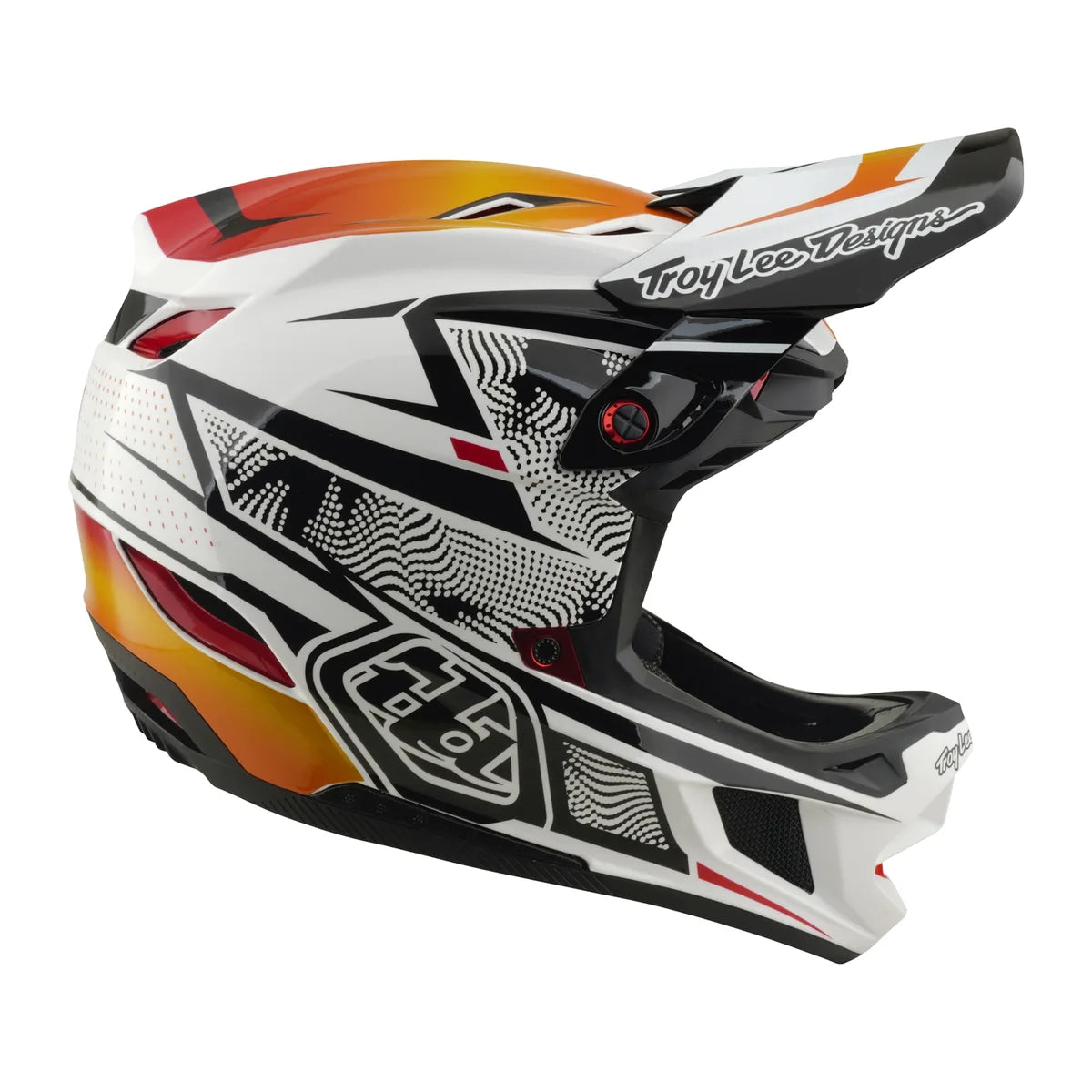 TROY LEE DESIGNS D4 Komposiit MIPS Kiiver - Lined Up Valge, 14002500