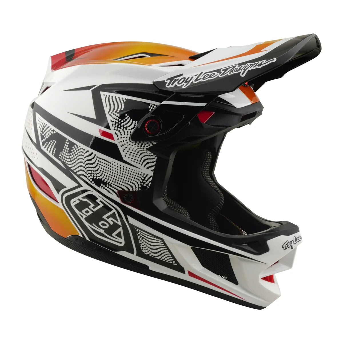 TROY LEE DESIGNS D4 Komposiit MIPS Kiiver - Lined Up Valge, 14002500
