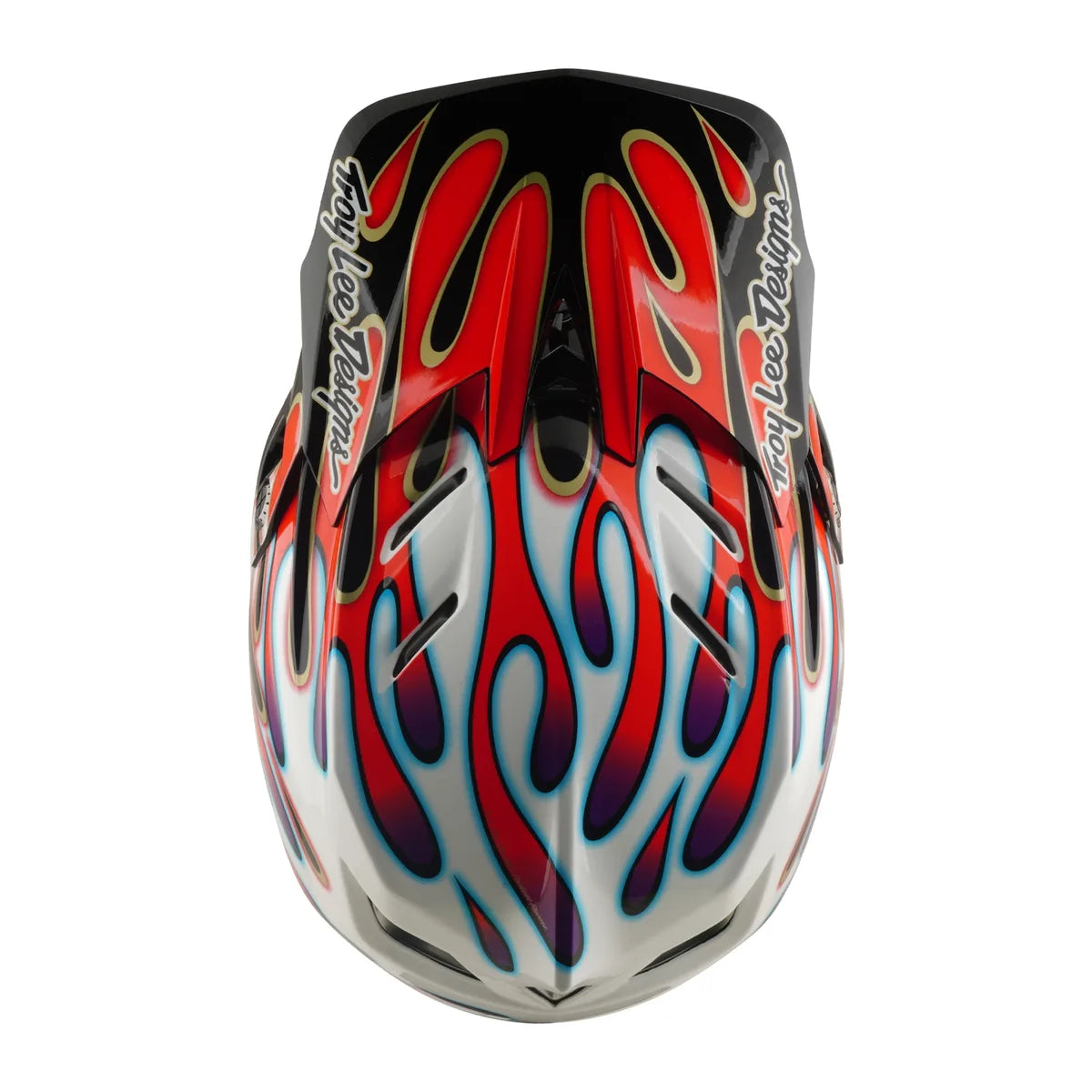 TROY LEE DESIGNS D4 Composite MIPS Helmet Overspray - White/Red, 14003000