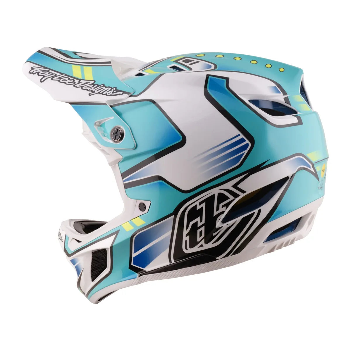 TLD D4 Composite Helm Kamm Real Teal – Premium MTB Downhill Profi – Evelostore