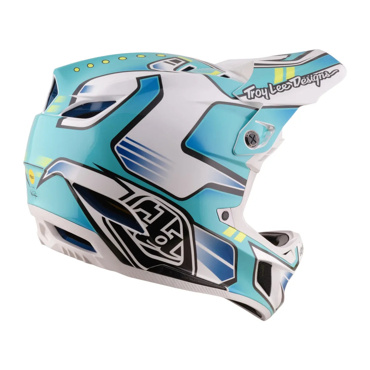 TROY LEE DESIGNS D4 Composite MIPS Helmet - Crest Real Teal, 14001700