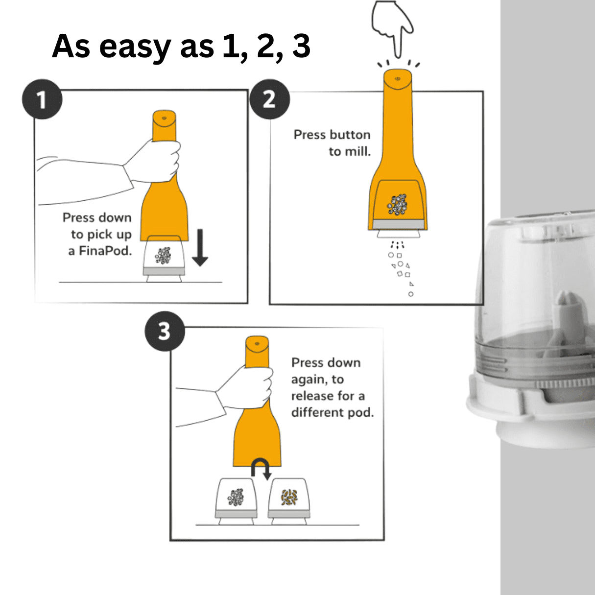 FINAMILL FINAPOD PRO PLUS spice pods - FINAMILL - Evelostore