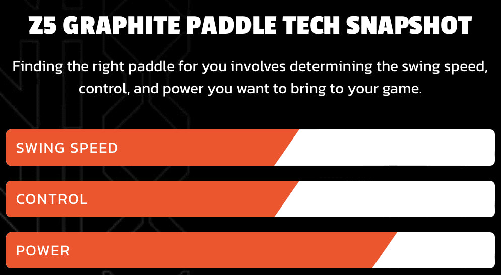 ONIX Z5 MOD SERIES GRAPHITE PICKLEBALL paddle - mod - black - ONIX - Evelostore