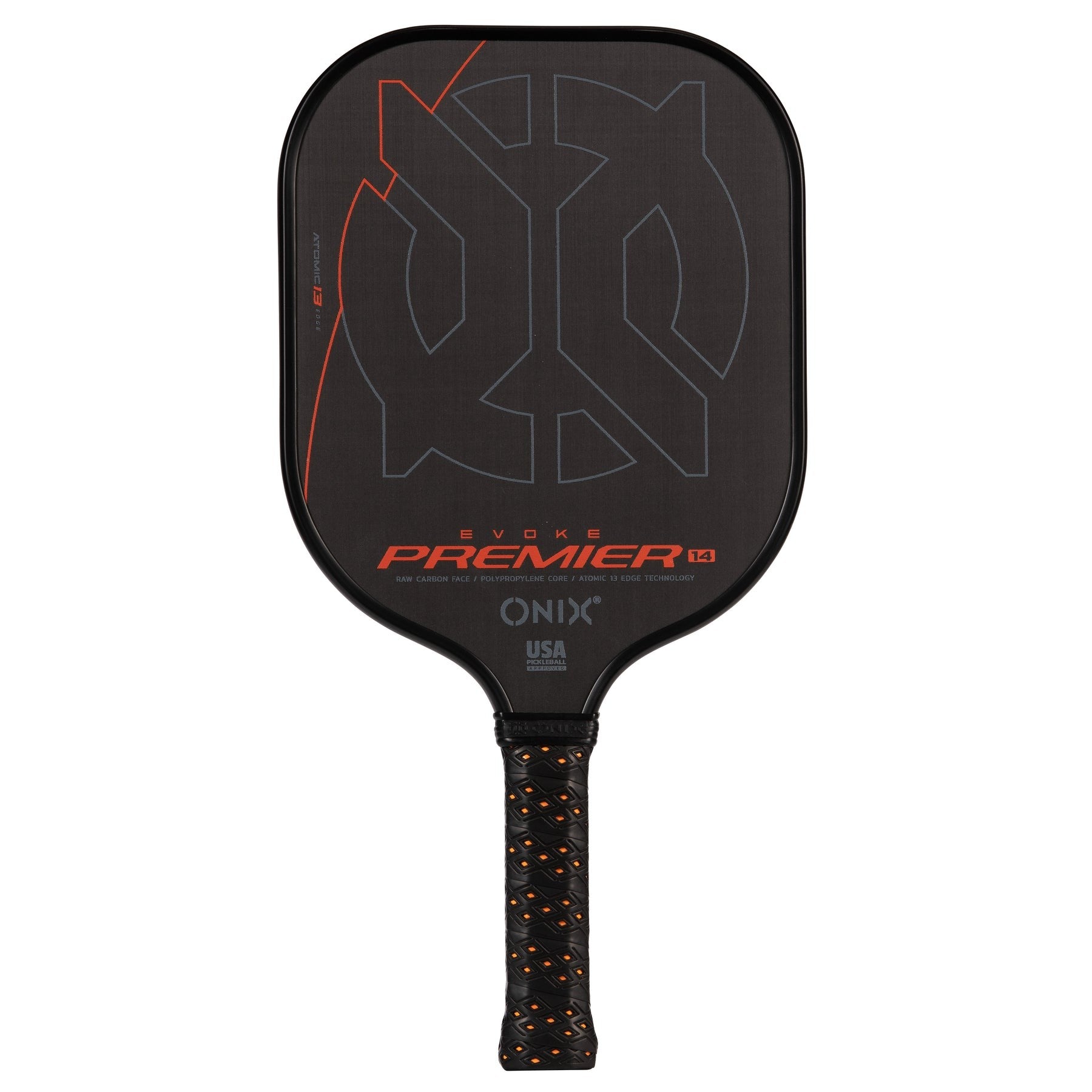 ONIX EVOKE PREMIER PRO RAW CARBON FIBER PICKLEBALL 14 paddle - black - ONIX - Evelostore