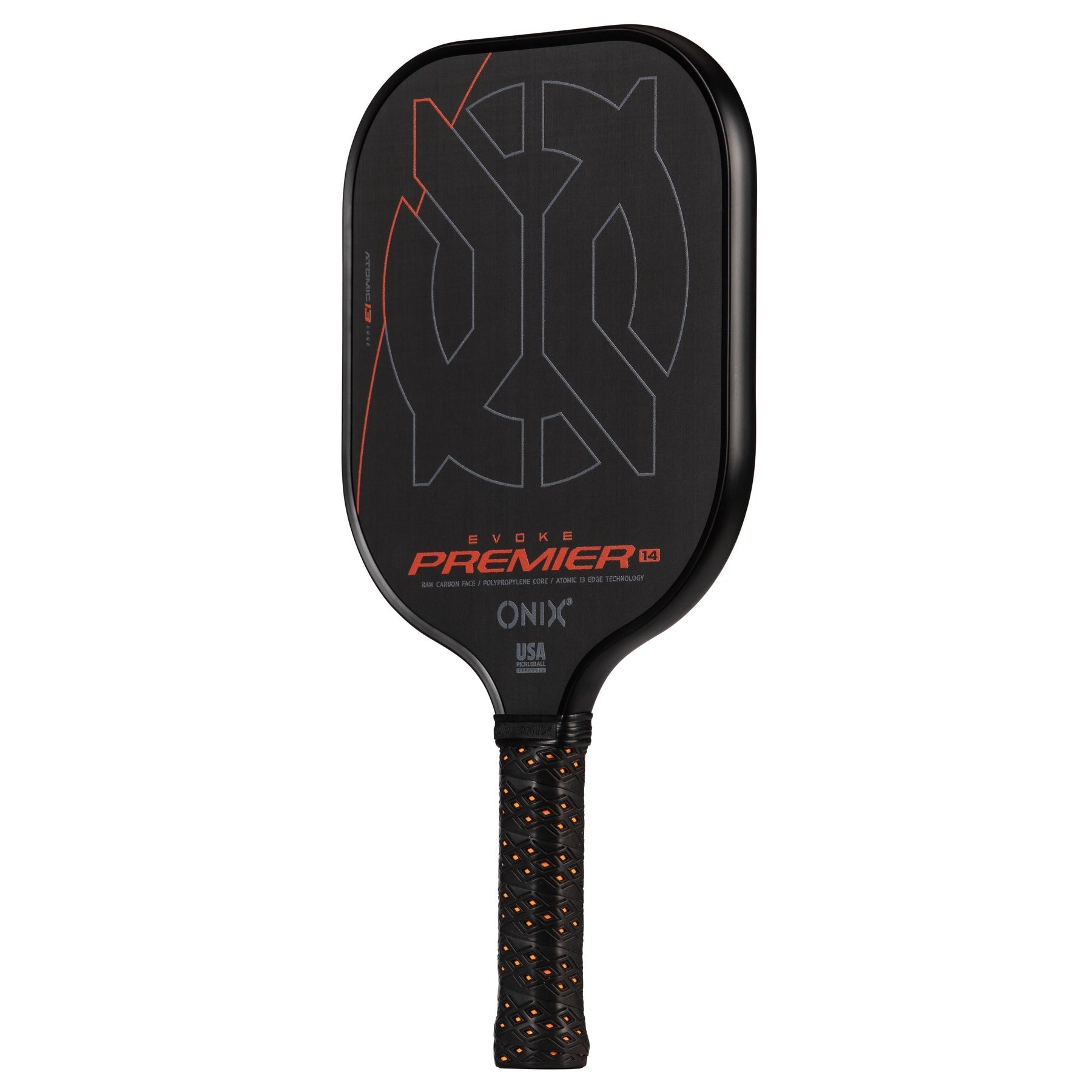 ONIX EVOKE PREMIER PRO RAW CARBON FIBER PICKLEBALL 14 paddle - black - ONIX - Evelostore