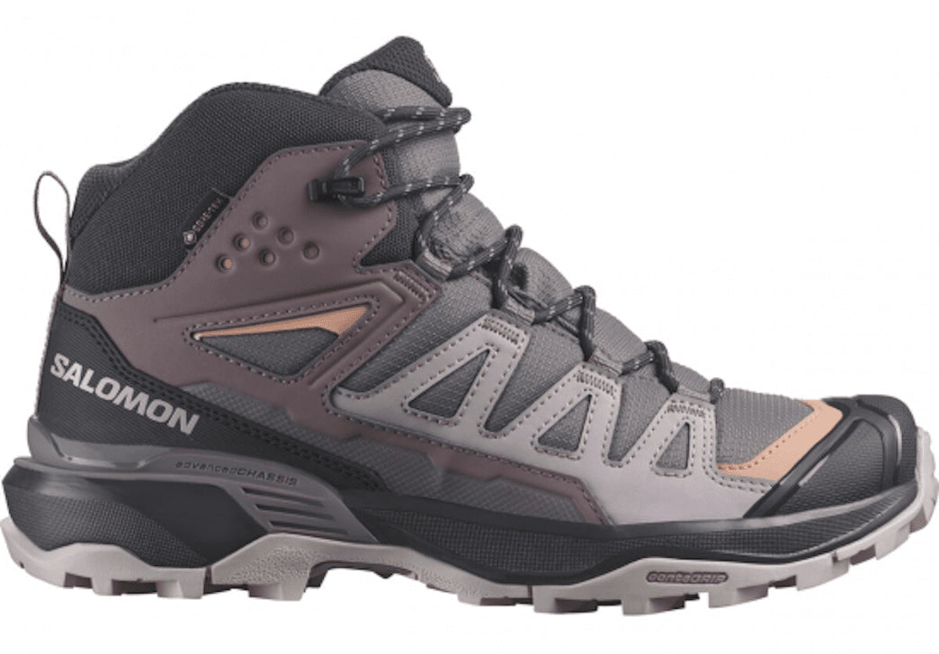 SALOMON X ULTRA 360 MID GTX W hiking boots - violet/peach/black - SALOMON - Evelostore