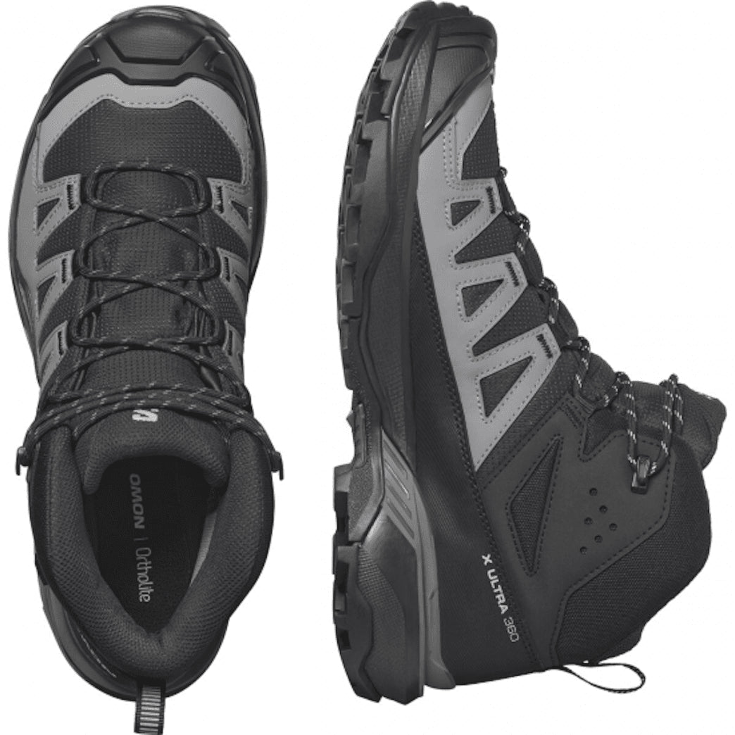 SALOMON X ULTRA 360 MID GTX hiking boots - black/grey - SALOMON - Evelostore