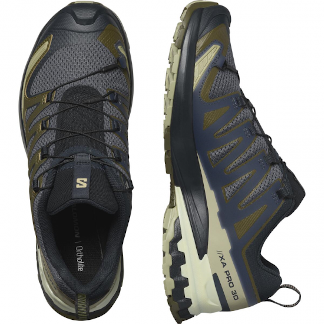 SALOMON XA PRO 3D V9 trail running shoes - dark blue/dark green