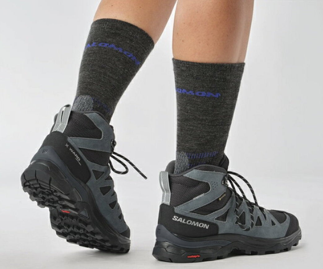 SALOMON X WARD LEATHER MID GTX W hiking footwear - black grey