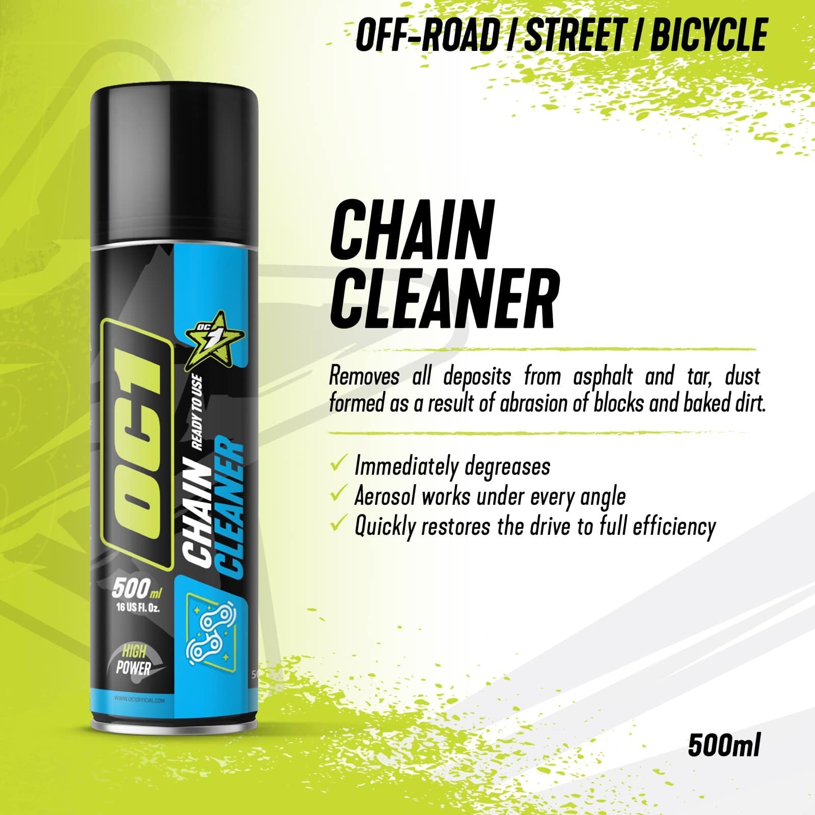 OC1 chain cleaner 500ml - OC1 - Evelostore