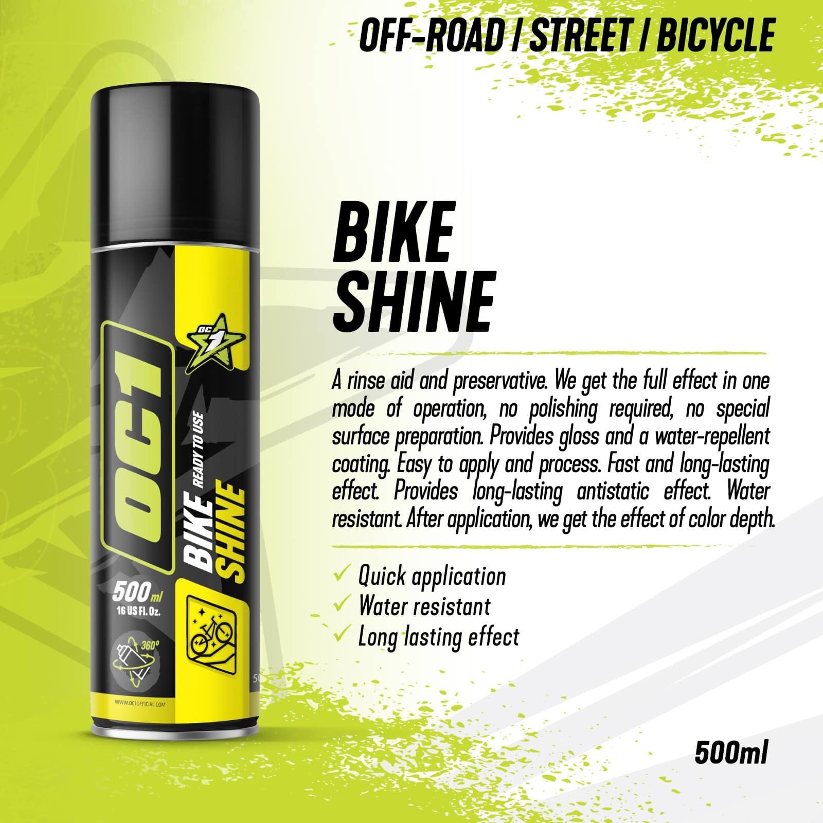 OC1 bike shine 500ml - OC1 - Evelostore