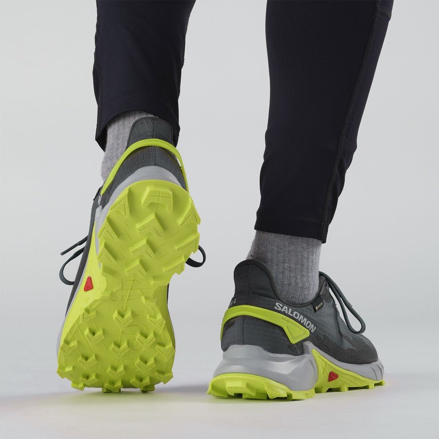 SALOMON ALPHACROSS 4 GTX trail running shoes - grey/green - SALOMON - Evelostore