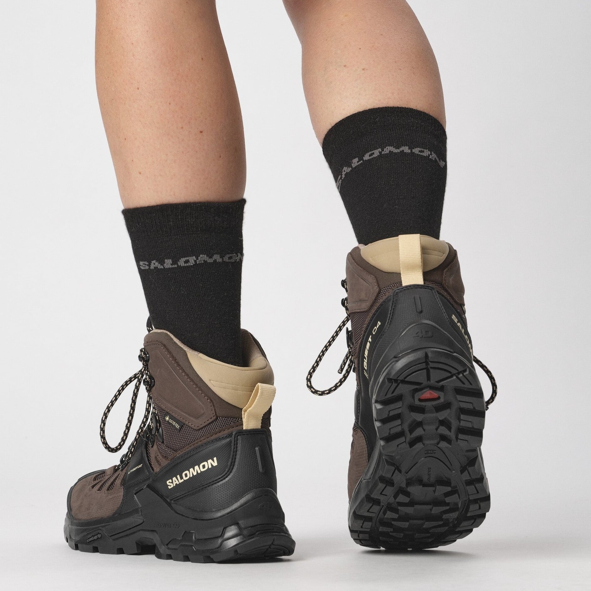 SALOMON QUEST 4 GORE - TEX W hiking boots - black/brown - SALOMON - Evelostore