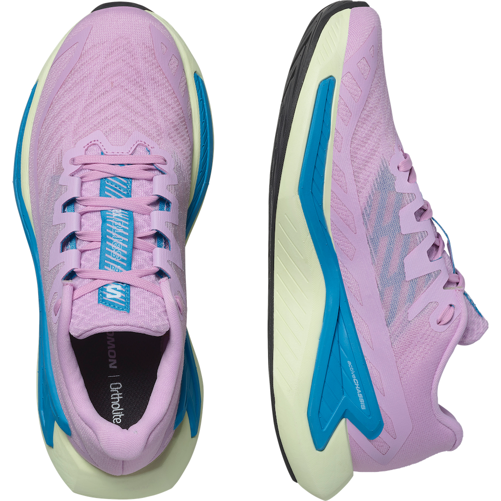 SALOMON DRX BLISS 2 W trail running shoes - pink/blue/green