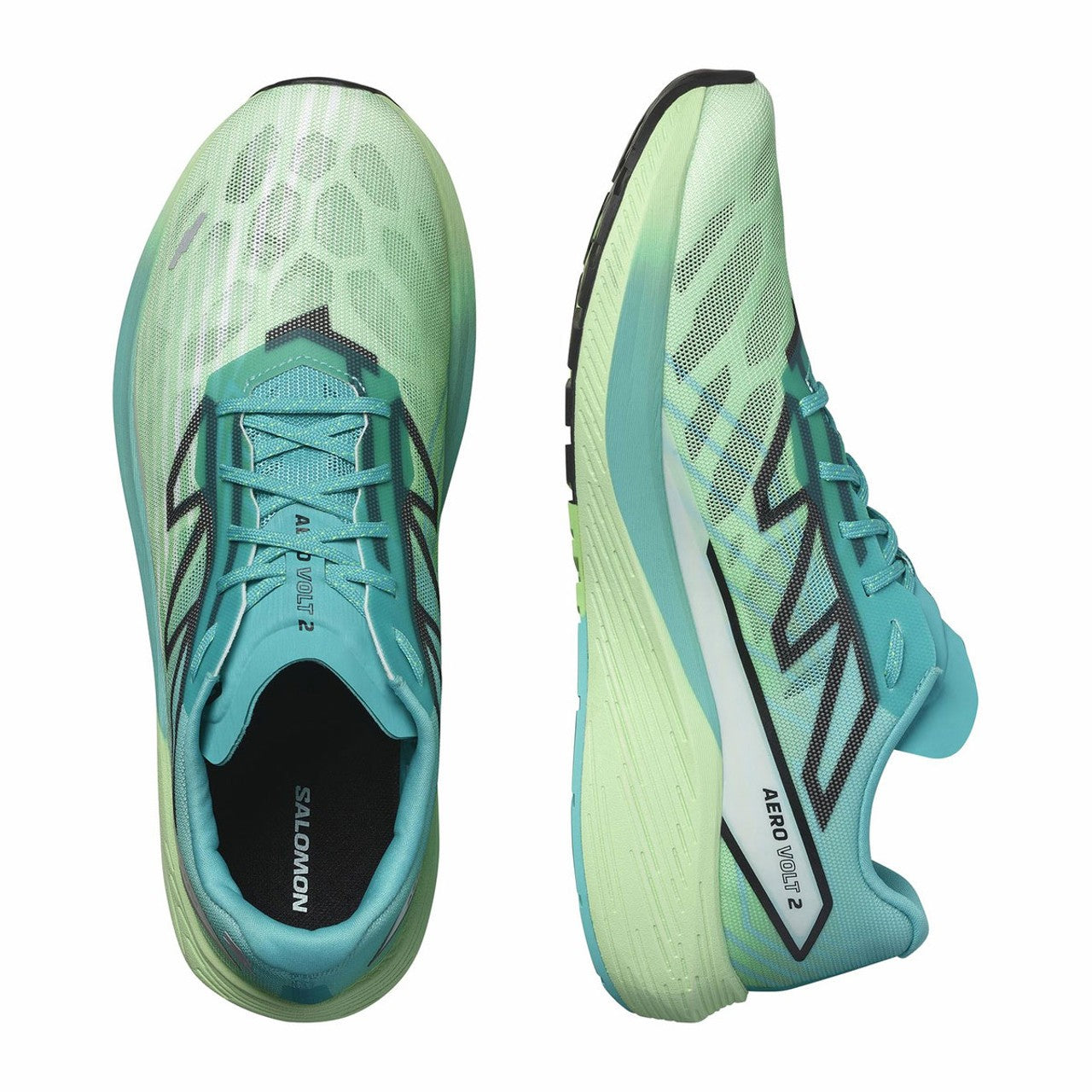 SALOMON AERO VOLT 2 trail running shoes - green/blue/white