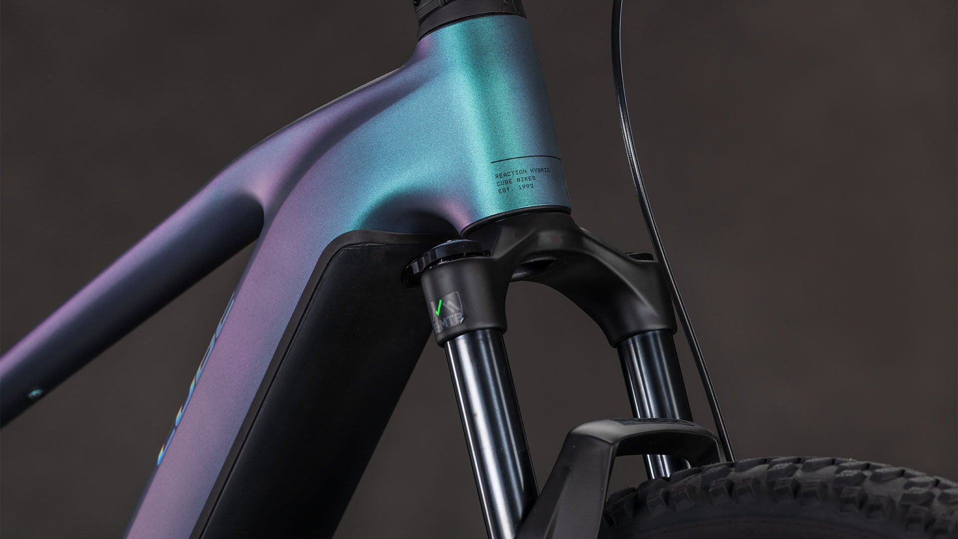 VTT électrique CUBE REACTION HYBRID RACE 800 29 lizard´n´black