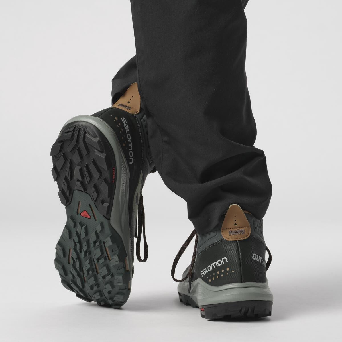 Chaussures de trail SALOMON OUTPULSE MID GTX - gris/vert foncé
