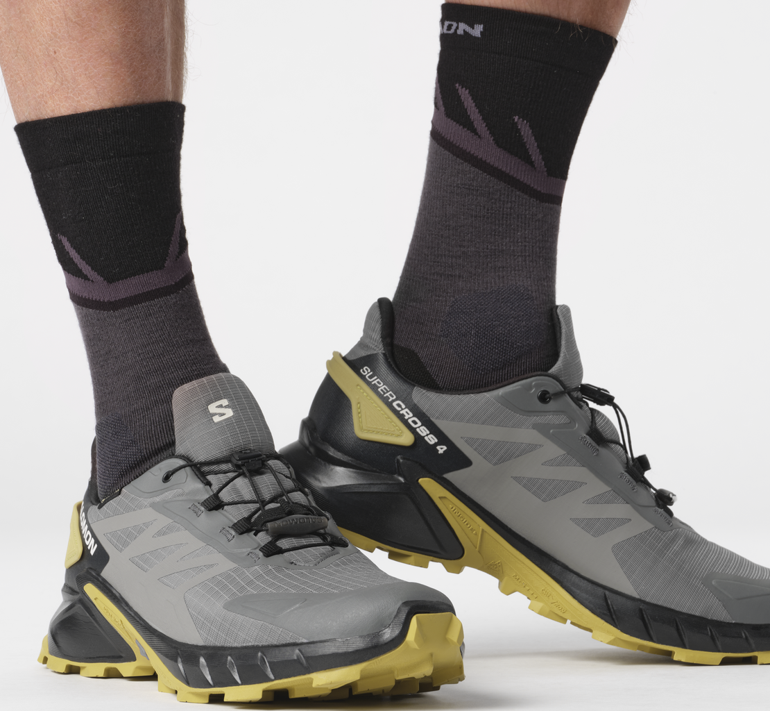 SALOMON SUPERCROSS 4 GTX trail running shoes - grey/brown
