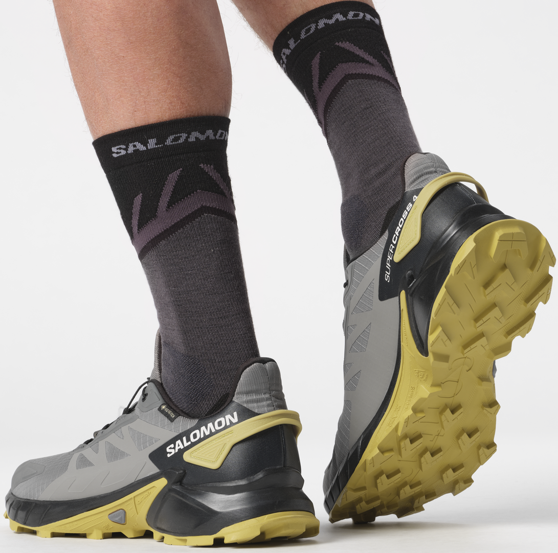 SALOMON SUPERCROSS 4 GTX trail running shoes - grey/brown
