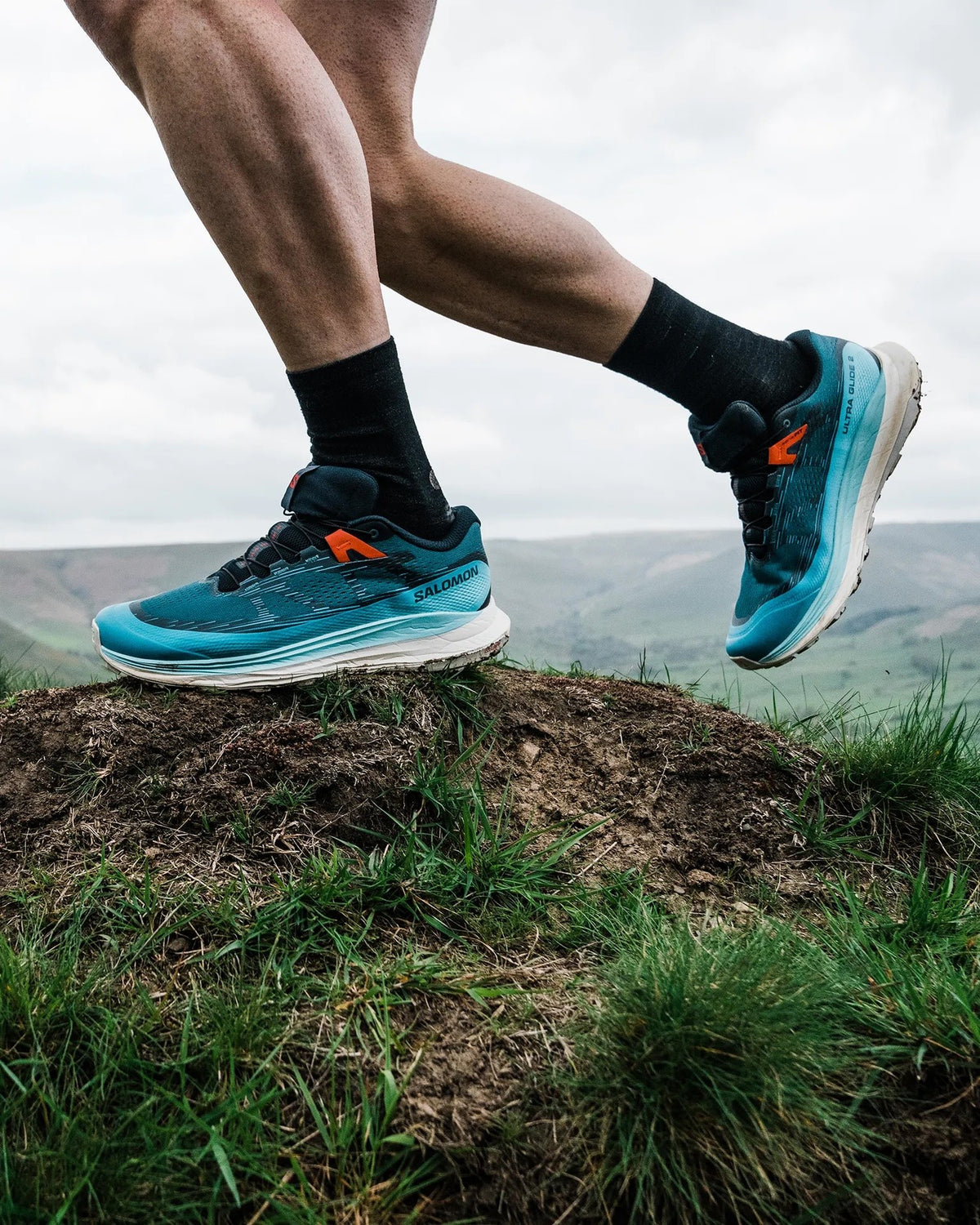 Buty do biegania terenowego SALOMON ULTRA GLIDE 2 – niebieskie/jasnoniebieskie/białe