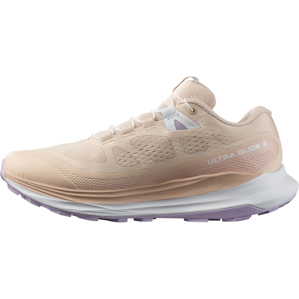SALOMON ULTRA GLIDE 2 W polkujuoksukengät - persikka/violetti/valkoinen