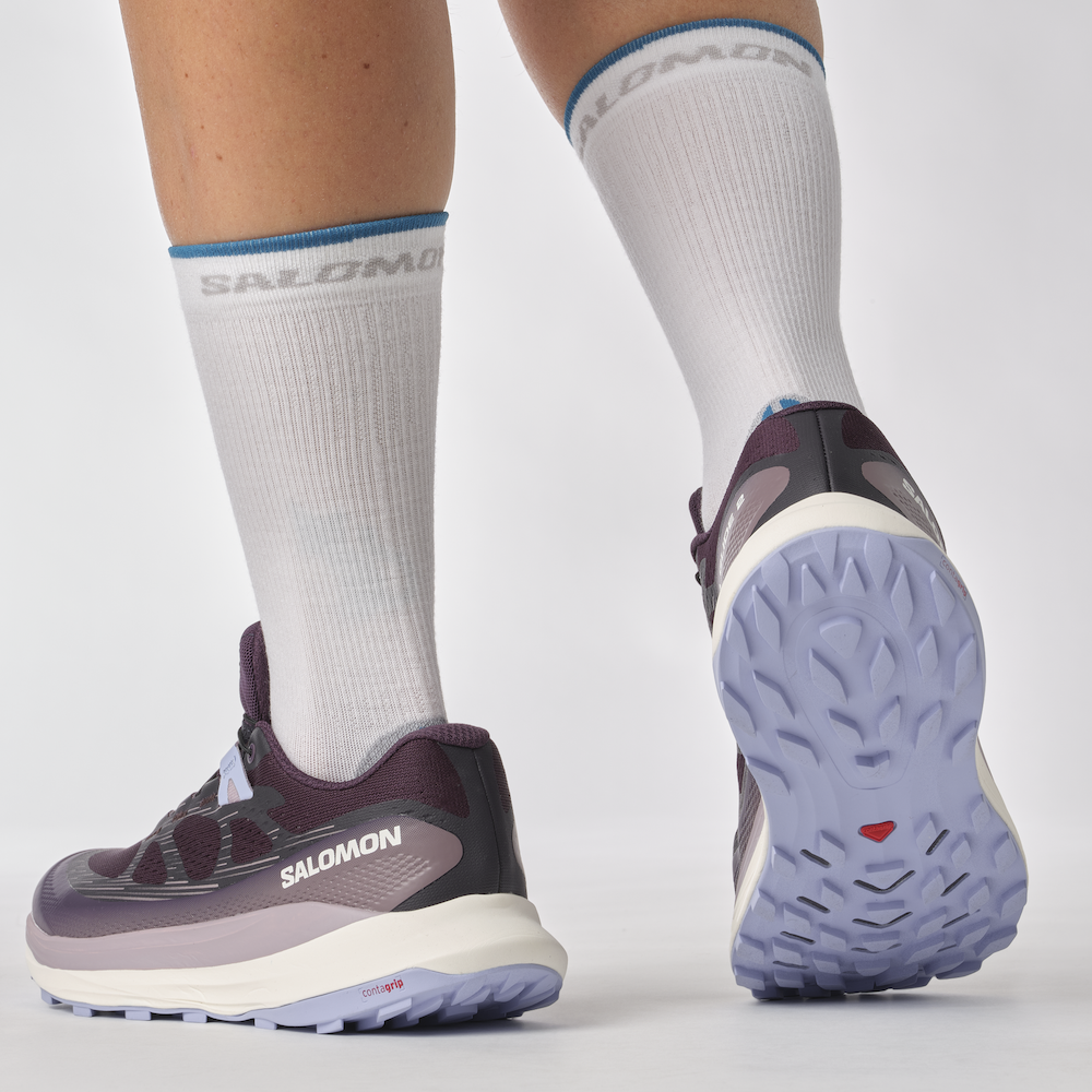 SALOMON ULTRA GLIDE 2 W trail running shoes - violet/light blue/white
